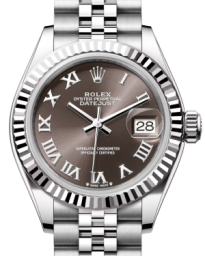 Rolex Lady-Datejust 28-279174 (Oystersteel Jubilee Bracelet, Dark-grey Roman Dial, Fluted Bezel) (m279174-0013)