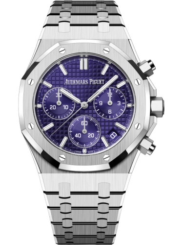 Audemars Piguet Royal Oak 41-26240BC.OO.1320BC.01 (White Gold Bracelet, Grande Tapisserie Purple Index Dial, White Gold Smooth Bezel)