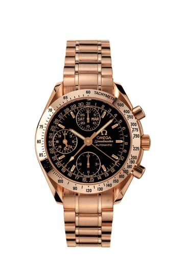 Omega Speedmaster Non-Moonwatch 39-3123.50.00 (Red Gold Bracelet, Black Index Dial, Red Gold Tachymeter Bezel)