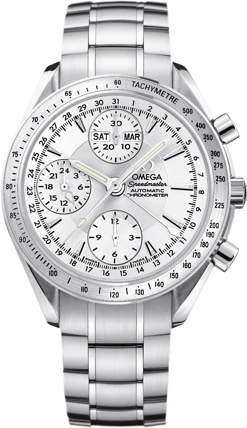 Omega Speedmaster Non-Moonwatch 40-3221.30.00 (Stainless Steel Bracelet, Sun-brushed Silver-toned Index Dial, Stainless Steel Tachymeter Bezel)