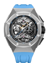 Audemars Piguet Royal Oak Concept 44-26587TI.OO.D031CA.01 (Light-blue Rubber Strap, Grey Openworked Dial, Grey Ceramic Smooth Bezel) (26587TI.OO.D031CA.01)