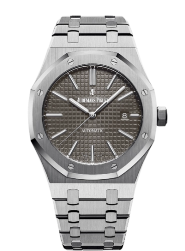 Audemars Piguet Royal Oak 41-15400ST.OO.1220ST.04 (Stainless Steel Bracelet, Grande Tapisserie Grey Ruthenium-toned Index Dial, Stainless Steel Smooth Bezel)