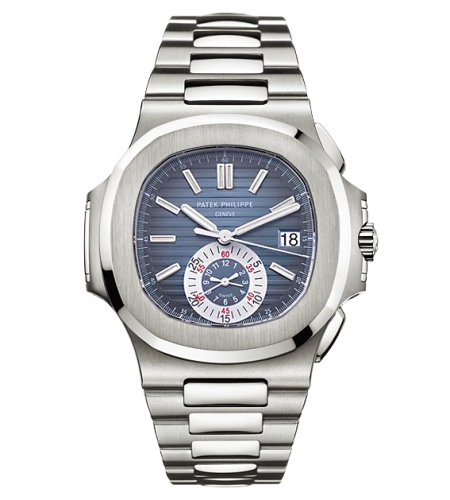 Patek Philippe Nautilus 40.5-5980/1A-001 (Stainless Steel Bracelet, Horizontal-embossed Blue Index Dial, Stainless Steel Smooth Bezel)