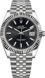 Rolex Datejust 41-126334 (Oystersteel Jubilee Bracelet, Bright-black Index Dial, Fluted Bezel) (m126334-0018)