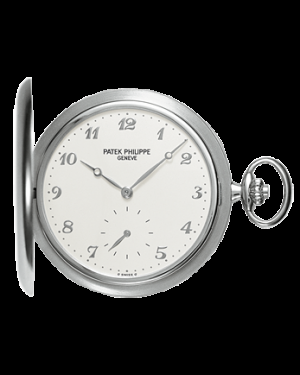 Patek Philippe Pocket Watches 48-980G-010 (Silvery Opaline Arabic Dial, White Gold Smooth Bezel)