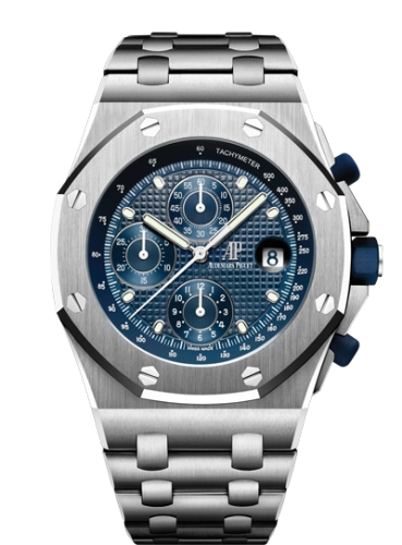 Audemars Piguet Royal Oak OffShore 42-26237ST.OO.1000ST.01 (Stainless Steel Bracelet, Petite Tapisserie Blue Index Dial, Stainless Steel Smooth Bezel)