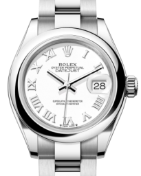 Rolex Lady-Datejust 28-279160 (Oystersteel Oyster Bracelet, White Roman Dial, Domed Bezel) (m279160-0016)