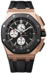 Audemars Piguet Royal Oak Offshore 44-26400RO.OO.A002CA.01 (Black Rubber Strap, Méga Tapisserie Black Index Dial, Black Ceramic Smooth Bezel) (26400RO.OO.A002CA.01)