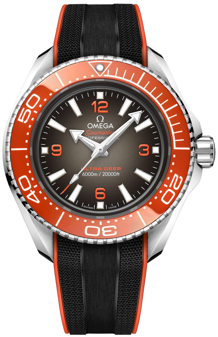 Omega Seamaster Planet Ocean 600M 45.5-215.32.46.21.06.001 (Black Structured Rubber Strap, Gradient Grey Arabic/Index Dial, Rotating Red Ceramic Bezel)