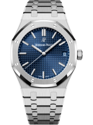 Audemars Piguet Royal Oak 41-15503BC.OO.1220BC.01 (White Gold Bracelet, Grande Tapisserie Blue Index Dial, White Gold Smooth Bezel) (15503BC.OO.1220BC.01)