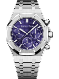 Audemars Piguet Royal Oak 41-26240BC.OO.1320BC.01 (White Gold Bracelet, Grande Tapisserie Purple Index Dial, White Gold Smooth Bezel) (26240BC.OO.1320BC.01)