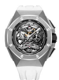 Audemars Piguet Royal Oak Concept 44-26587TI.OO.D010CA.01 (White Rubber Strap, Grey Openworked Dial, Grey Ceramic Smooth Bezel) (26587TI.OO.D010CA.01)