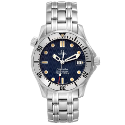 Omega Seamaster Diver 300M 36.25-2562.80.00 (Stainless Steel Bracelet, Wave-embossed Blue Dot Index Dial, Rotating Stainless Steel Bezel) (Omega 2562.80.00)