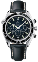 Omega Seamaster Planet Ocean 600M 42-2910.50.81 (Black Rubber Strap, Black Arabic/Index Dial, Rotating Black Ceramic Bezel) (Omega 2910.50.81)