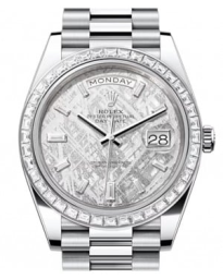 Rolex Day-Date 40-228396TBR (Platinum President Bracelet, Meteorite Diamond-set Index Dial, Diamond Bezel) (m228396tbr-0027)