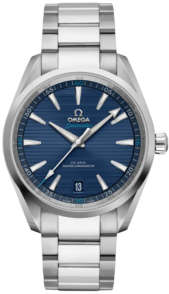 Omega Seamaster Aqua Terra 150M 41-220.10.41.21.03.001 (Stainless Steel Bracelet, Horizontal-teak Blue Index Dial, Stainless Steel Bezel)