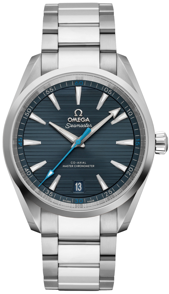 Omega Seamaster Aqua Terra 150M 41-220.10.41.21.03.002 (Stainless Steel Bracelet, Horizontal-teak Blue Index Dial, Stainless Steel Bezel)