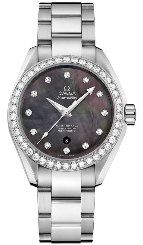 Omega Seamaster Aqua Terra 150M 34-231.15.34.20.57.001 (Stainless Steel, Black MOP Diamond Index Dial, Stainless Steel Diamond-set Bezel)