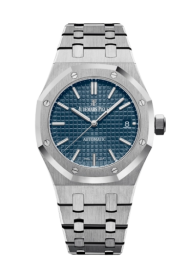 Audemars Piguet Royal Oak 37-15450ST.OO.1256ST.03 (Stainless Steel Bracelet, Grande Tapisserie Blue Index Dial, Stainless Steel Smooth Bezel) (15450ST.OO.1256ST.03)