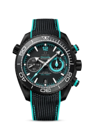 Omega Seamaster Planet Ocean 600M 45.5-215.92.46.51.01.003 (Turquoise/Black Structured Rubber Strap, Black Ceramic Arabic/Index Dial, Black Ceramic Bezel) (Omega 215.92.46.51.01.003)