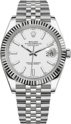 Rolex Datejust 41-126334 (Oystersteel Jubilee Bracelet, White Index Dial, Fluted Bezel) (m126334-0010)