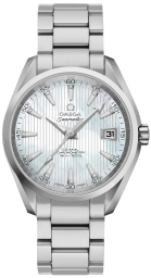 Omega Seamaster Aqua Terra 150M 38.5-231.10.39.21.55.001 (Stainless Steel Bracelet, Vertical-teak White MOP Index Dial, Stainless Steel Bezel) (Omega 231.10.39.21.55.001)