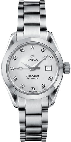 Omega Seamaster Aqua Terra 150M 29.2-2563.75.00 (Stainless Steel Bracelet, White MOP Diamond Index Dial, Stainless Steel Bezel)