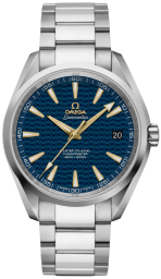 Omega Seamaster Aqua Terra 150M 41.5-231.10.42.21.03.006 (Stainless Steel Bracelet, Wave-patterned Blue Index Dial, Stainless Steel Bezel) (Omega 231.10.42.21.03.006)