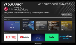 DuraPro 43" Class LED Outdoor Partial Sun 4K UHD Smart webOS TV