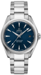 Omega Seamaster Aqua Terra 150M 38.5-231.10.39.21.03.001 (Stainless Steel Bracelet, Vertical-teak Blue Index Dial, Stainless Steel Bezel) (Omega 231.10.39.21.03.001)