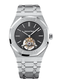 Audemars Piguet Royal Oak 41-26512ST.OO.1220ST.01 (Stainless Steel Bracelet, Petite Tapisserie Black Index Dial, Stainless Steel Smooth Bezel) (26512ST.OO.1220ST.01)