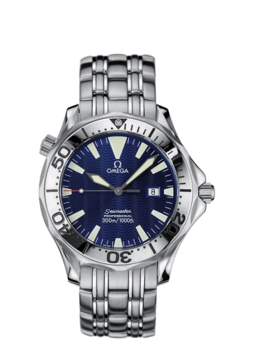 Omega Seamaster Diver 300M 41-2065.80.00 (Stainless Steel Bracelet, Wave-embossed Blue Index Dial, Rotating Stainless Steel Bezel)