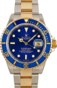 Rolex Submariner 40-11613 (Yellow Rolesor Oyster Bracelet, Blue Diver Dial, Blue Aluminum Bezel)