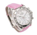 Rolex Daytona 16519 (Pink Leather Strap, MOP Dial, MOP Subdials)