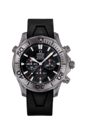 Omega Seamaster Diver 300M 41.5-2993.50.91 (Black Rubber Strap, Black Index Dial, Rotating Titanium Bezel)