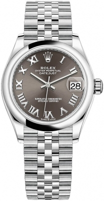 Rolex Datejust 31-278240 (Oystersteel Jubilee Bracelet, Dark-grey Roman Dial, Domed Bezel)