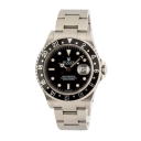 Rolex GMT-Master II 40-16710 (Oystersteel Oyster Bracelet, Black Nipple Dial, Black Aluminum Bezel)