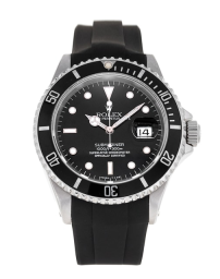 Rolex Submariner 40-16610 (Black Rubber Strap, Black Diver Dial, Black Aluminum Bezel)