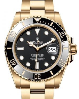 Rolex Submariner 41-126618LN (Yellow Gold Oyster Bracelet, Black Diver Dial, Black Cerachrom Bezel)