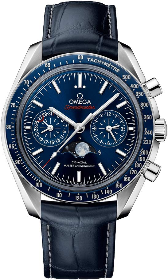 Omega Speedmaster Non-Moonwatch 44.25-304.33.44.52.03.001 (Blue Alligator Leather Strap, Sun-brushed Blue Index Dial, Blue Tachymeter Bezel)