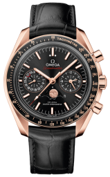 Omega Speedmaster Non-Moonwatch 44.25-304.63.44.52.01.001 (Black Alligator Leather Strap, Sun-brushed Black Index Dial, Black Tachymeter Bezel) (Omega 304.63.44.52.01.001)