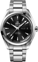 Omega Seamaster Aqua Terra 150M 43-231.10.43.22.01.002 (Stainless Steel Bracelet, Vertical-teak Black Index Dial, Stainless Steel Bezel) (Omega 231.10.43.22.01.002)