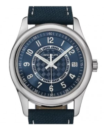 Patek Philippe Calatrava 40-6007A-001 (Navy-blue Calfskin Strap, Grey-blue Carbon Arabic Dial, Stainless Steel Smooth Bezel) (6007A-001)