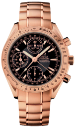 Omega Speedmaster Non-Moonwatch 40-323.50.40.44.01.001 (Red Gold Bracelet, Sun-brushed Black Index Dial, Red Gold Tachymeter Bezel) (Omega 323.50.40.44.01.001)