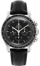 Omega Speedmaster Moonwatch 42-310.32.42.50.01.002 (Black Leather Strap, Black Index Dial, Black Tachymeter Bezel) (Omega 310.32.42.50.01.002)