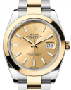 Rolex Datejust 41-126303 (Yellow Rolesor Oyster Bracelet, Champagne Index Dial, Smooth Bezel)