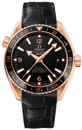 Omega Seamaster Planet Ocean 600M 43.5-232.63.44.22.01.001 (Black Alligator Leather Strap, Black Arabic/Index Dial, Rotating Black Ceramic Bezel) (Omega 232.63.44.22.01.001)