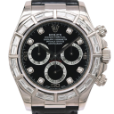 Rolex Daytona 116589BRIL (Black Leather Strap, Black Diamond Dial, Black/WG Subdials)