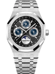 Audemars Piguet Royal Oak 41-26574BC.GG.1224BC.01 (Hammered White Gold Bracelet, Grande Tapisserie Black Dial, Frosted Gold Bezel) (26574BC.GG.1224BC.01)