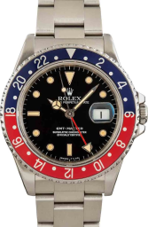 Rolex GMT-Master 40-16700 (Oystersteel Oyster Bracelet, Black Dial, Blue/Red Pepsi Aluminum Bezel)